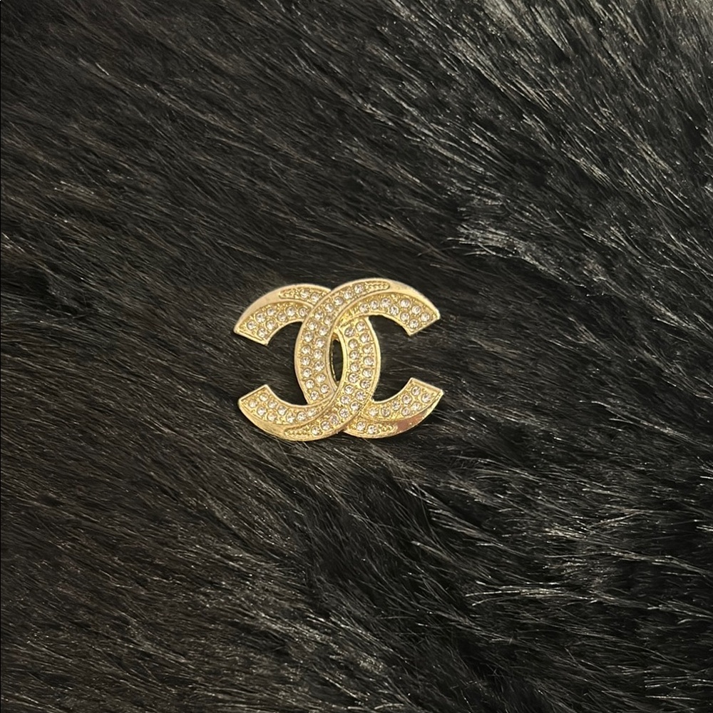 Gold Logo Brooch